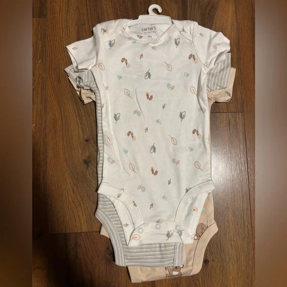 Carter’s Just One You Baby 3pk Short Sleeve Bodysuit Onesies - 9M - Picture 3 of 3